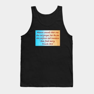 Bible Verse Proverbs 28:13 Tank Top